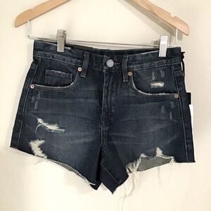 Blank nyc sc 24 distressed Jean shorts blue denim NWT THE BARROW